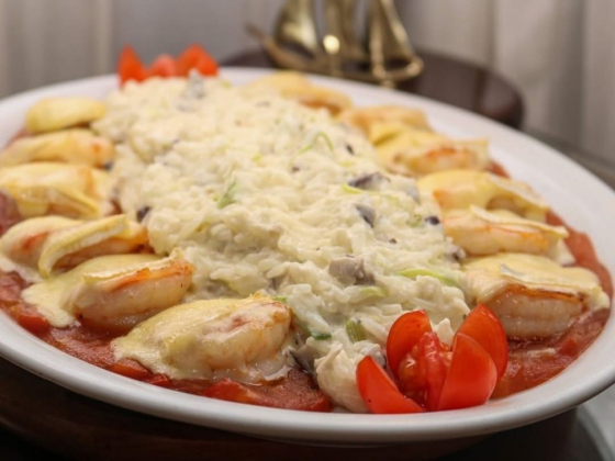 15% de desconto em todos os pratos.